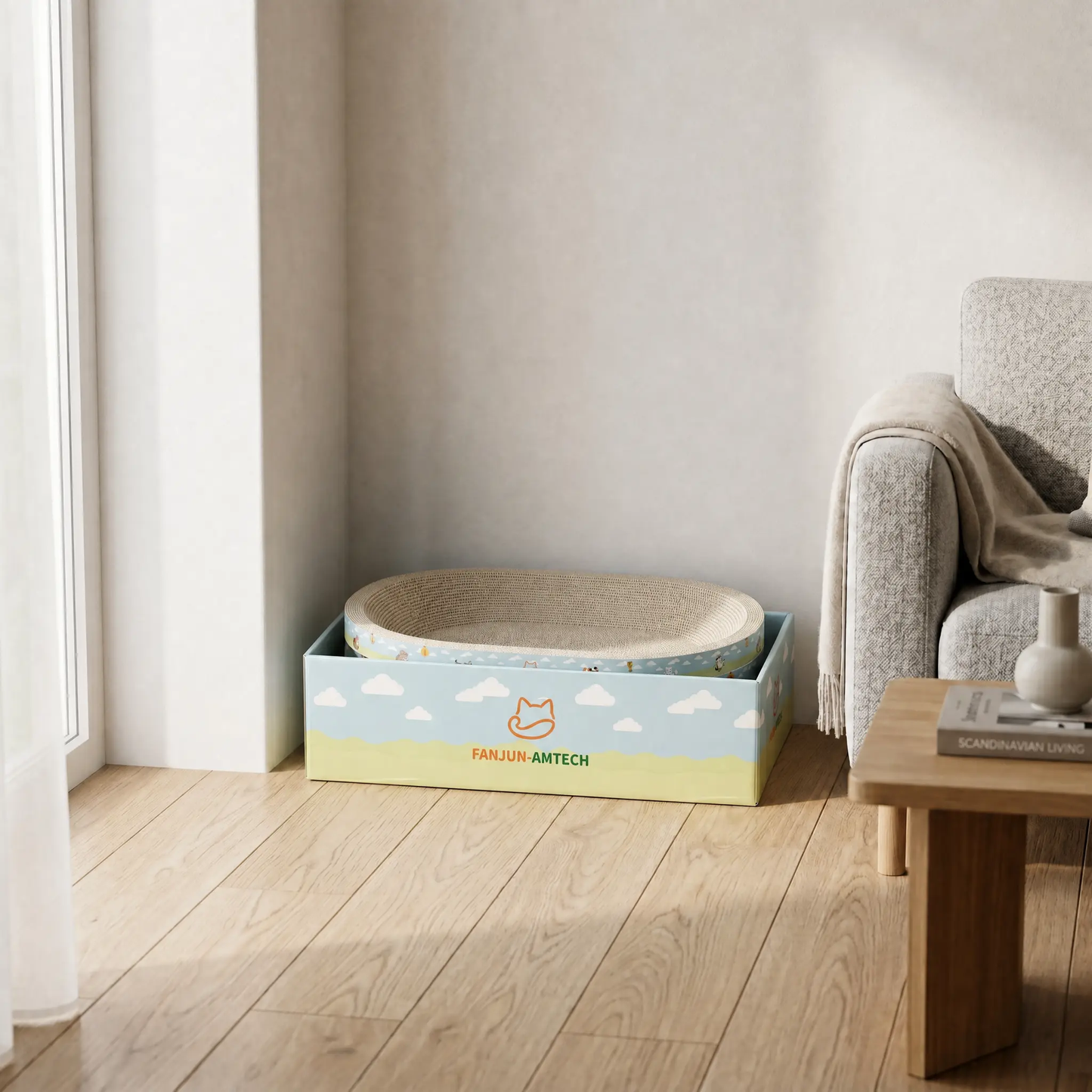 Heavy Duty Cat Scratcher Lounge,3-in-1 Stackable Large Cat Scratching Bed