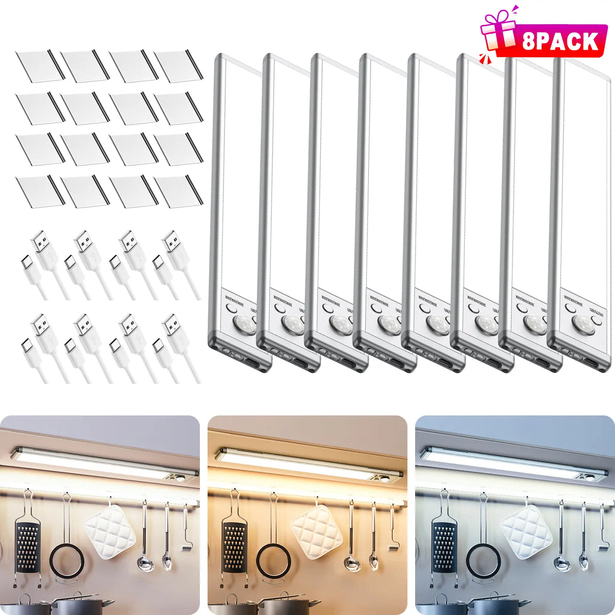 Rechargeable Light,Magnetic InstallationDimmable Lights