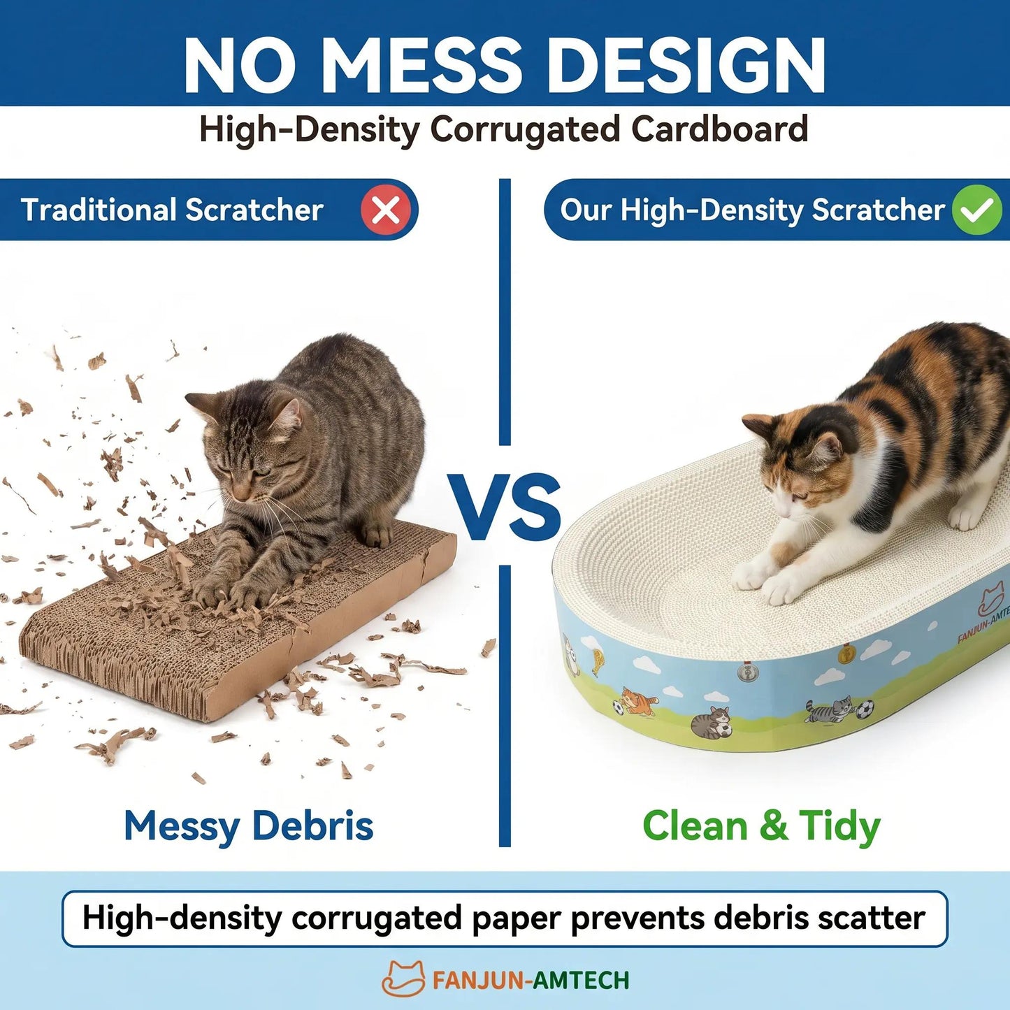 Heavy Duty Cat Scratcher Lounge,3-in-1 Stackable Large Cat Scratching Bed