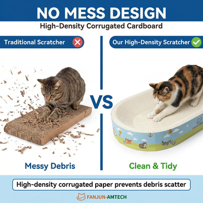 Heavy Duty Cat Scratcher Lounge,3-in-1 Stackable Large Cat Scratching Bed