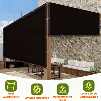 90% Blackout Cloth (Black) UV-Resistant Shade Net with Reinforced Rivets
