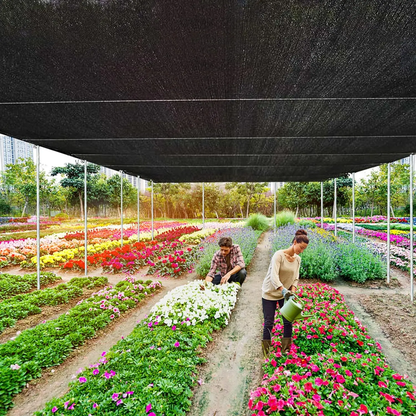 90% Blackout Cloth (Black) UV-Resistant Shade Net with Reinforced Rivets