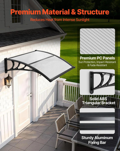 Awnings for Door Entrance,Exterior Front DoorWindow Awnings with Drainage