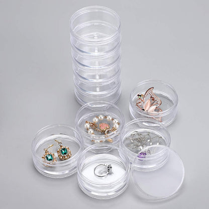 2-Piece 5-Compartment Clear Round Storage Container Set