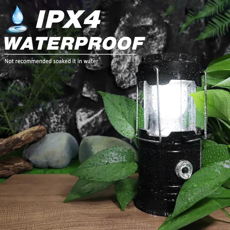 Solar Camping Lantern 4-Pack - Rechargeable LED Lights