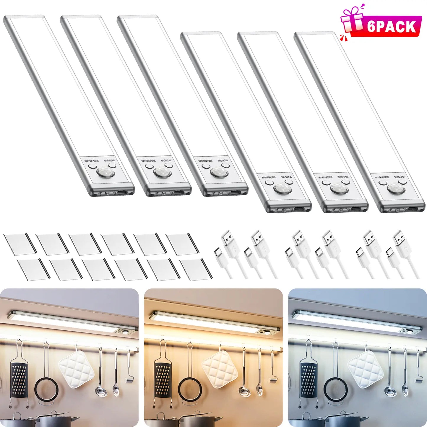 Rechargeable Light,Magnetic InstallationDimmable Lights