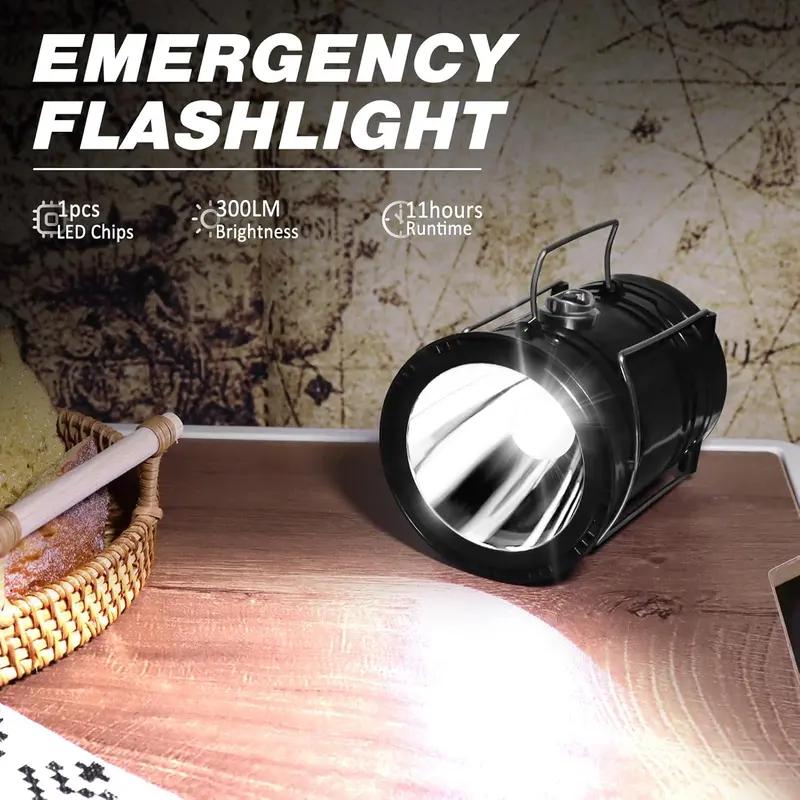 Solar Camping Lantern 4-Pack - Rechargeable LED Lights